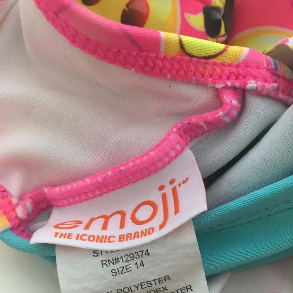 Girls emoji swimsuit top 14